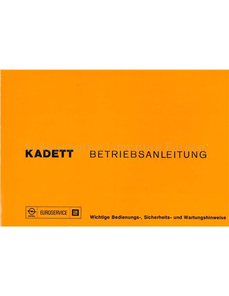 1976 OPEL KADETT OWNERS MANUAL GERMAN