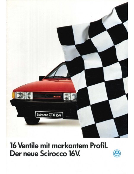 1986 VOLKSWAGEN SCIROCCO PROSPEKT DEUTSCH