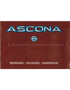 1983 OPEL ASCONA OWNERS MANUAL NEDERLANDS