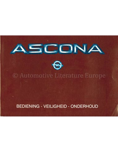 1983 OPEL ASCONA INSTRUCTIEBOEKJE NEDERLANDS