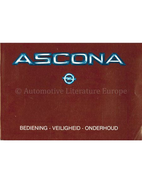 1983 OPEL ASCONA INSTRUCTIEBOEKJE NEDERLANDS