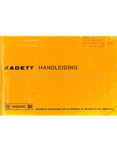 1976 OPEL KADETT BETRIEBSANLEITUNG NIEDERLÄNDISCH