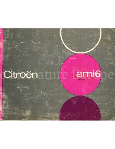 1965 CITROËN AMI 6 BREAK OWNERS MANUAL DUTCH