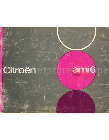 1965 CITROËN AMI 6 BREAK OWNERS MANUAL DUTCH