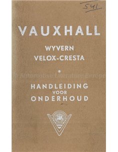 1957 VAUXHALL WYVERN | VELOX | CRESTA INSTRUCTIEBOEKJE NEDERLANDS