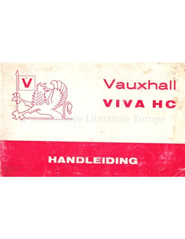 1966 VAUXHALL VIVA OWNERS MANUAL DUTCH