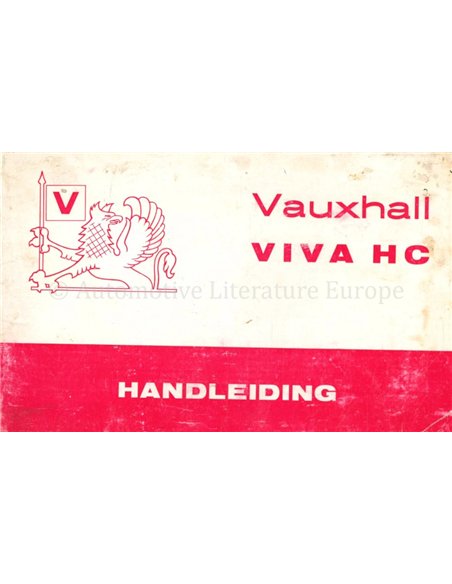 1966 VAUXHALL VIVA OWNERS MANUAL DUTCH