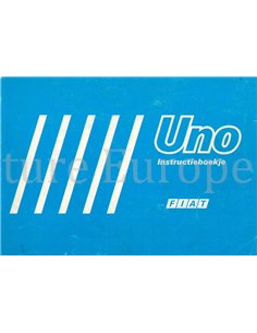 1989 FIAT UNO OWNERS MANUAL DUTCH