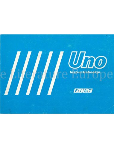 1989 FIAT UNO BETRIEBSANLEITUNG NIEDERLÄNDISCH