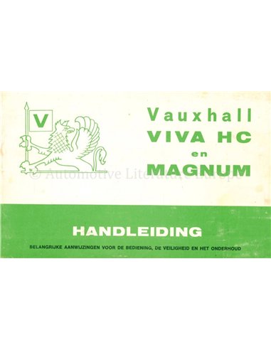 1974 VAUXHALL VIVA HC | MAGNUM  INSTRUCTIEBOEKJE NEDERLANDS