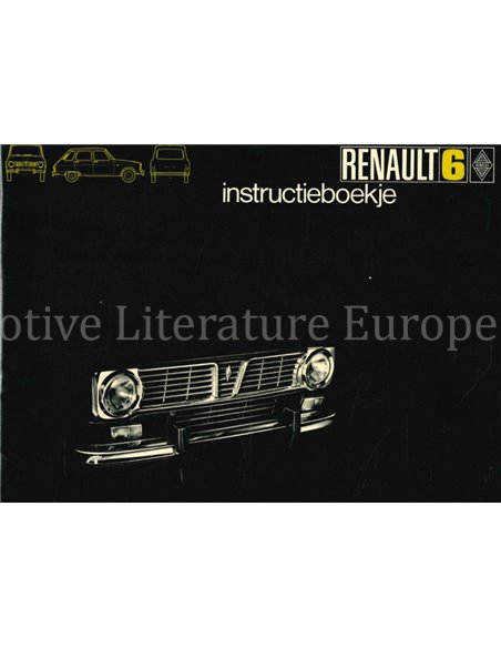 1970 RENAULT 6 OWNERS MANUAL DUTCH