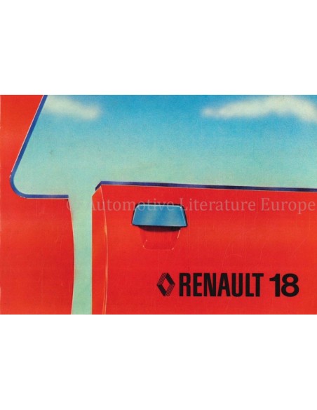 1978 RENAULT 18 INSTRUCTIEBOEKJE NEDERLANDS