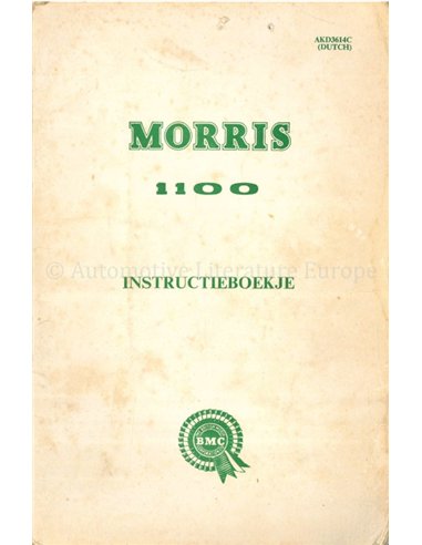 1966 MORRIS 1100 INSTRUCTIEBOEKJE NEDERLANDS