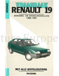 1988-1991 RENAULT 19 BENZINE | DIESEL VRAAGBAAK NEDERLANDS