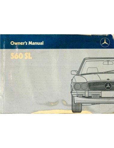 1987 MERCEDES BENZ SL KLASSE INSTRUCTIEBOEKJE ENGELS (USA)