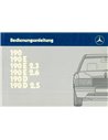 1987 MERCEDES BENZ 190 INSTRUCTIEBOEKJE DUITS