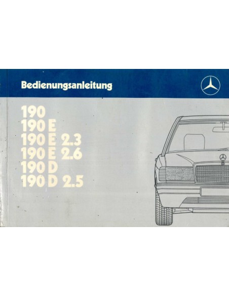 1987 MERCEDES BENZ 190 BETRIEBSANLEITUNG DEUTSCH