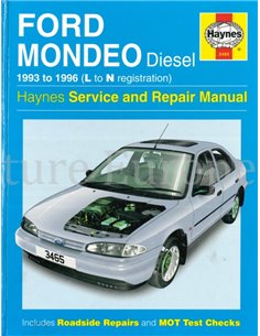 1993-1996 FORD MONDEO DIESEL REPERATURANLEITUNG ENGLISCH