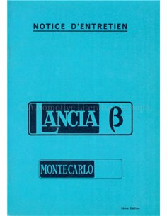 1976 LANCIA BETA MONTE-CARLO OWNERS MANUAL FRENCH