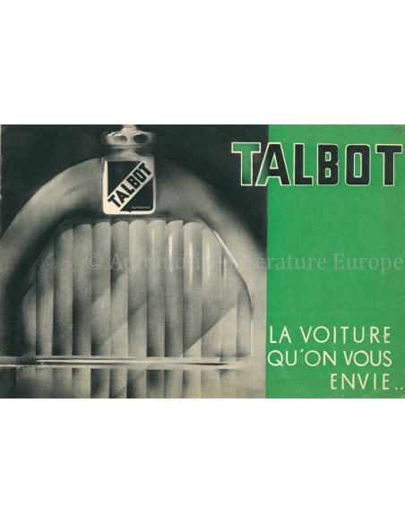 1931 TALBOT PROGRAMM PROSPEKT FRANZÖSISCH