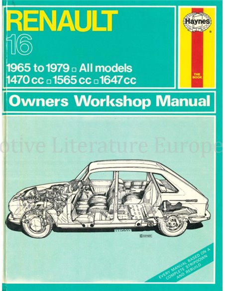 1965-1979 RENAULT 16 BENZINE VRAAGBAAK ENGELS