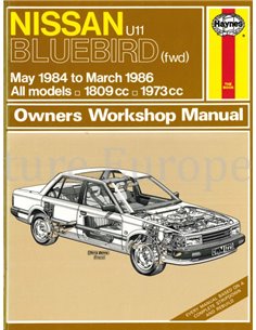 1984 - 1986 NISSAN BLEUBIRD BENZIN REPERATURANLEITUNG ENGLISCH