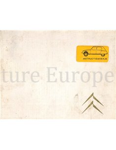 1970 CITROEN DYANE 6 BETRIEBSANLEITUNG NIEDERLÄNDISCH