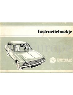 1976 CHRYSLER AVENGER OWNERS MANUAL DUTCH