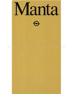 1982 OPEL MANTA BROCHURE DUITS