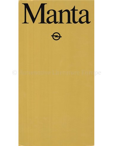 1982 OPEL MANTA PROSPEKT DEUTSCH