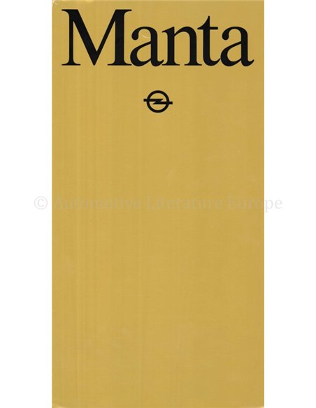 1982 OPEL MANTA BROCHURE GERMAN