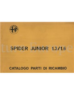 1972 ALFA ROMEO SPIDER JUNIOR 1.3 | 1.6 ONDERDELEN CATALOGUS MULTI 