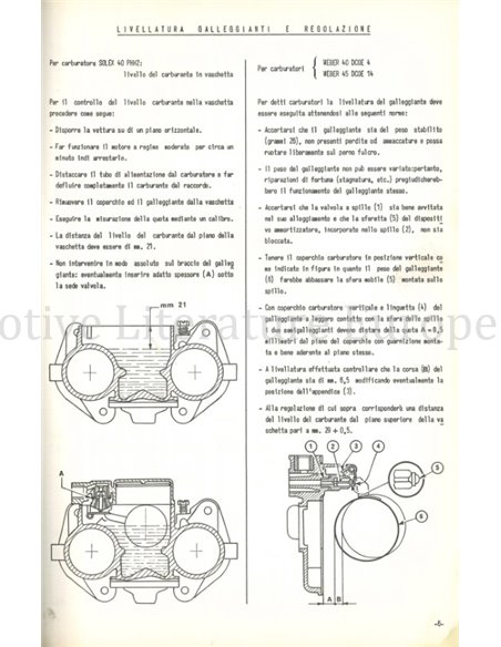 1965 ALFA ROMEO GIULIA SPRINT GT | GTC | SPRINT GTA TECHNISCHE GEGEVENS EN VOORSCHRIFTEN ITALIAANS