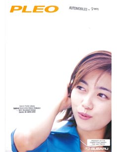 2001 SUBARU PLEO BROCHURE JAPANS