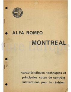 1971 ALFA ROMEO MONTREAL REVISIONS ANWEISUNGEN FRANZÖSISCH
