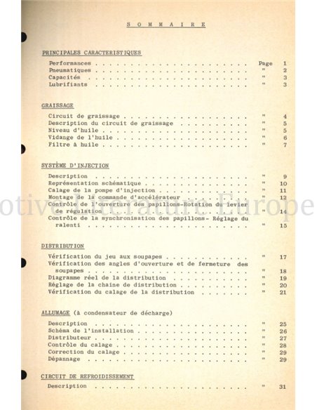 1971 ALFA ROMEO MONTREAL REVISIE-INSTRUCTIES FRANS