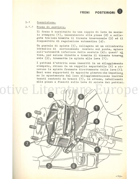 1963 ALFA ROMEO GIULIA TI | SPRINT G.T. ONDERHOUD EN REPARATIEVOORSCHRIFTEN SCHIJFREMSYSTEEM ITALIAANS