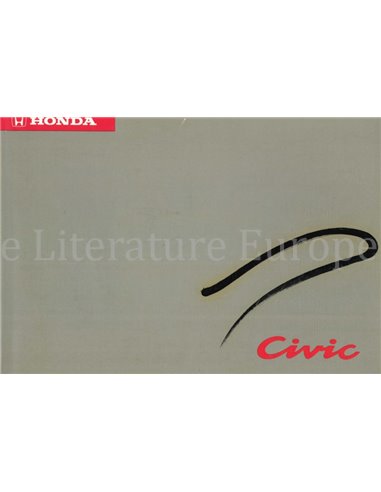1991 HONDA CIVIC INSTRUCTIEBOEKJE DUITS