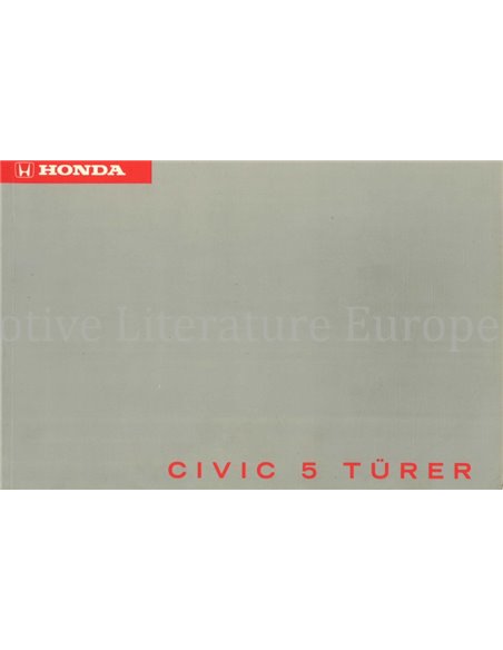 1994 HONDA CIVIC 5-DEURS INSTRUCTIEBOEKJE DUITS