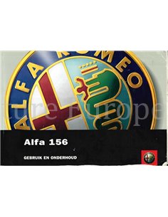 2003 ALFA ROMEO 156 BETRIEBSANLEITUNG NIEDERLÄNDISCH