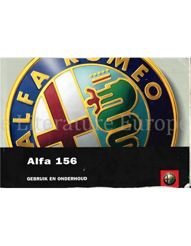 2003 ALFA ROMEO 156 BETRIEBSANLEITUNG NIEDERLÄNDISCH
