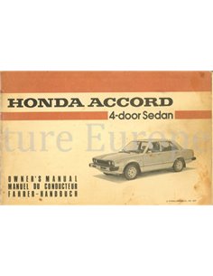 1977 HONDA ACCORD OWNERS MANUAL 