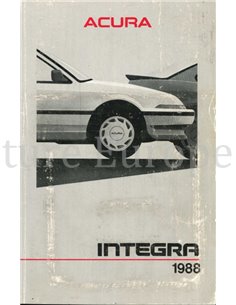 1988 ACURA INTEGRA INSTRUCTIEBOEKJE ENGELS