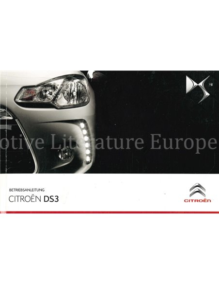 2011 CITROEN DS3 INSTRUCTIEBOEKJE DUITS