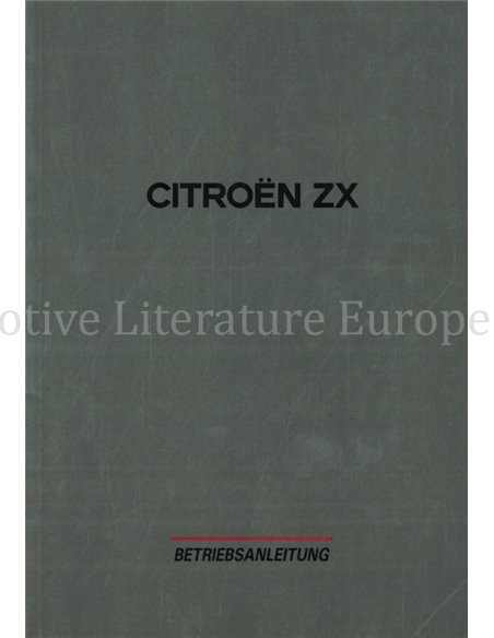 1992 CITROËN ZX OWNERS MANUAL GERMAN
