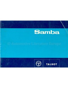 1981 TALBO SAMBA BETRIEBSANLEITUNG 