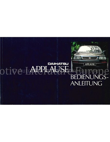1991 DAIHATSU APPLAUSE INSTRUCTIEBOEKJE DUITS