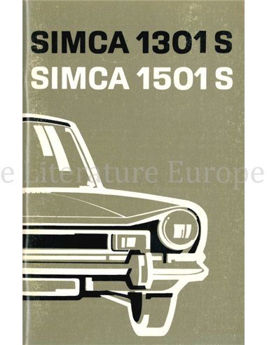 1975 SIMCA 1301 | 1501 INSTRUCTIEBOEKJE NEDERLANDS
