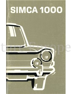 1975 SIMCA 1000 INSTRUCTIEBOEKJE NEDERLANDS 