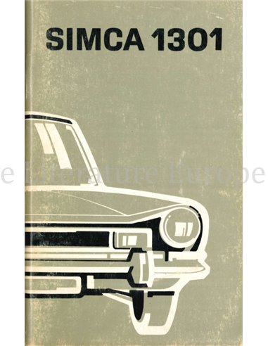 1973 SIMCA 1301 INSTRUCTIEBOEKJE NEDERLANDS 
